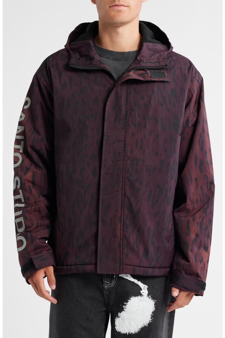 Preda Hooded Snowboard Jacket, Alternate, color, BROWN