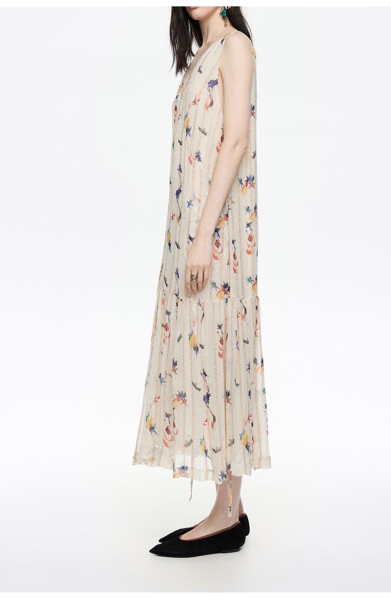 Bimba y Lola Fancy Flowers Scan A-Line Dress, Alternate, color, Flowers Scan Ivory