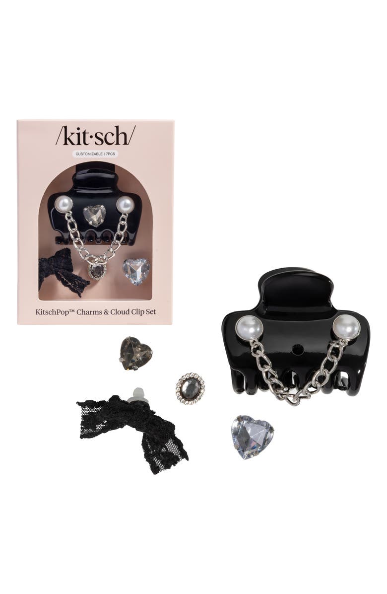 Kitsch Pop<sup>™</sup> Charms & Cloud Hair Clip 7-Piece Set, Main, color, Black