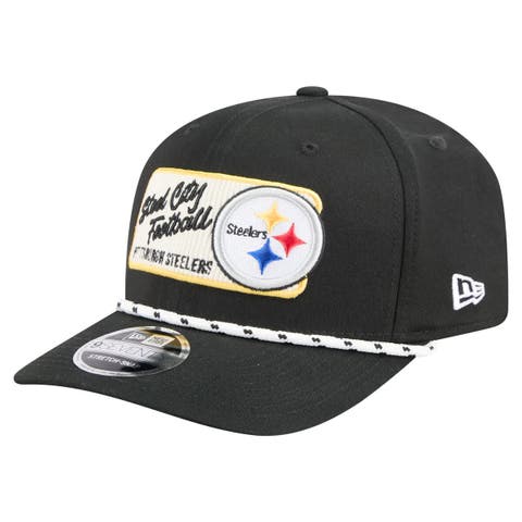 Men
s New Era Black Pittsburgh Steelers Chant 9SEVENTY Stretch-Snap Hat