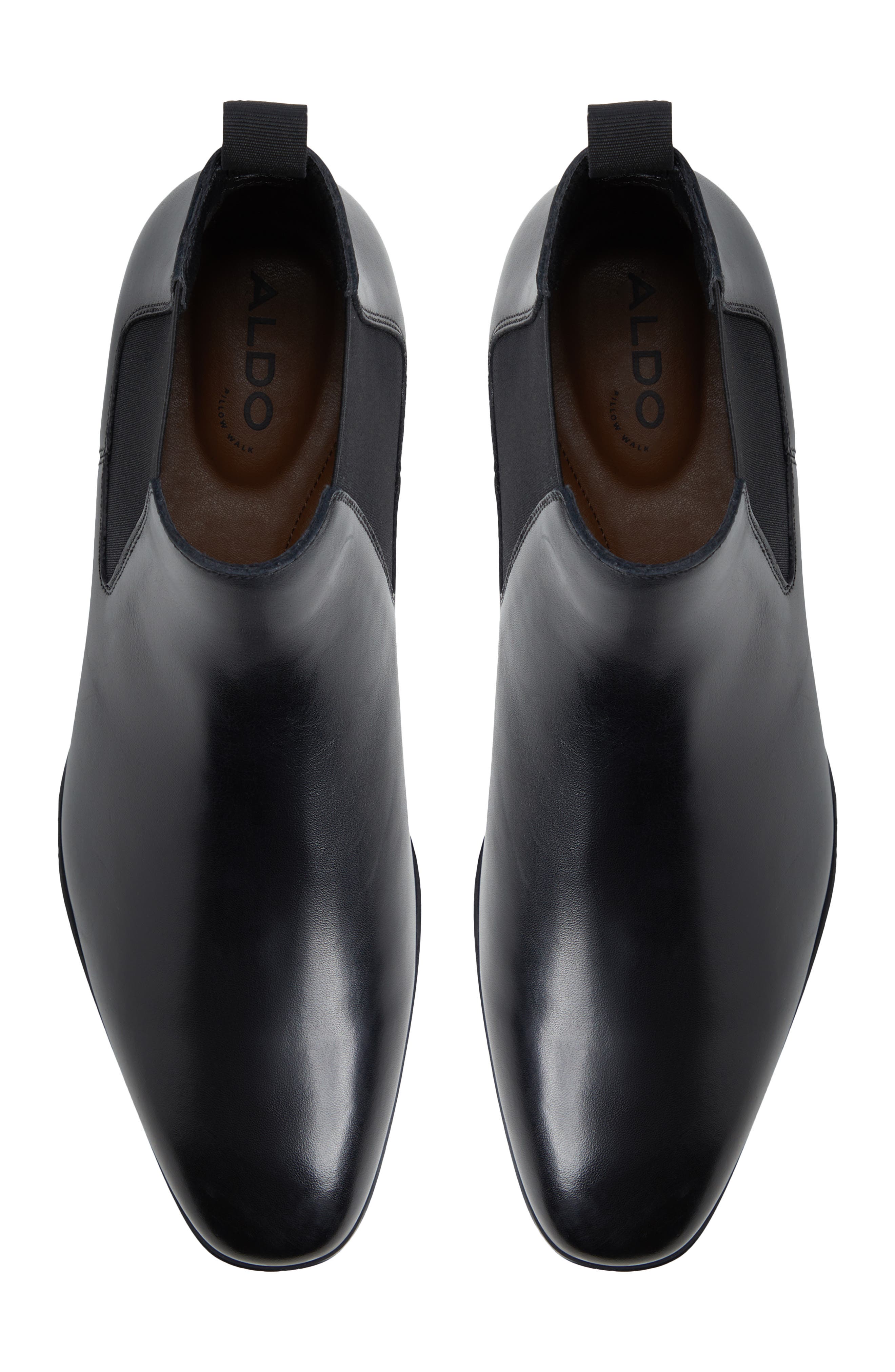 ALDO Sosa Leather Chelsea Boot, Alternate, color, Black