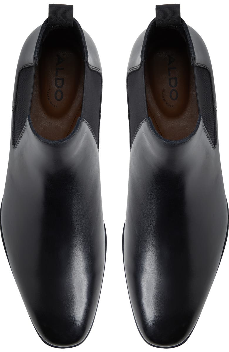 ALDO Sosa Leather Chelsea Boot, Alternate, color, Black
