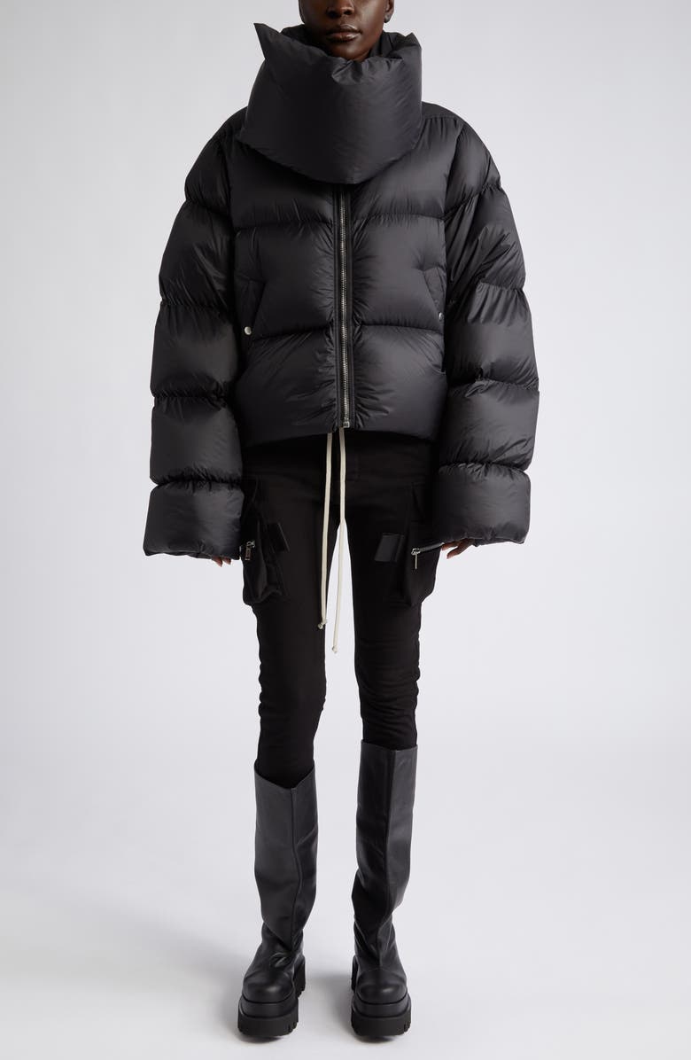 Rick Owens Funnel Neck Down Puffer Jacket, Alternate, color, 