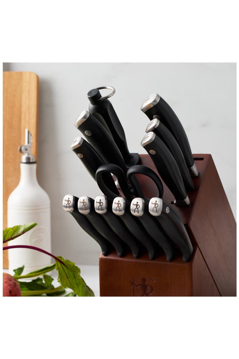 Forged Elite 15-Piece Knife Block Set, Alternate, color, BLACK