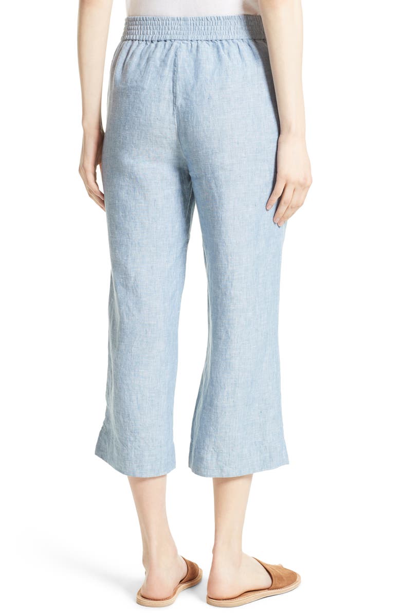Joie Azelie Linen Crop Pants, Alternate, color, 
