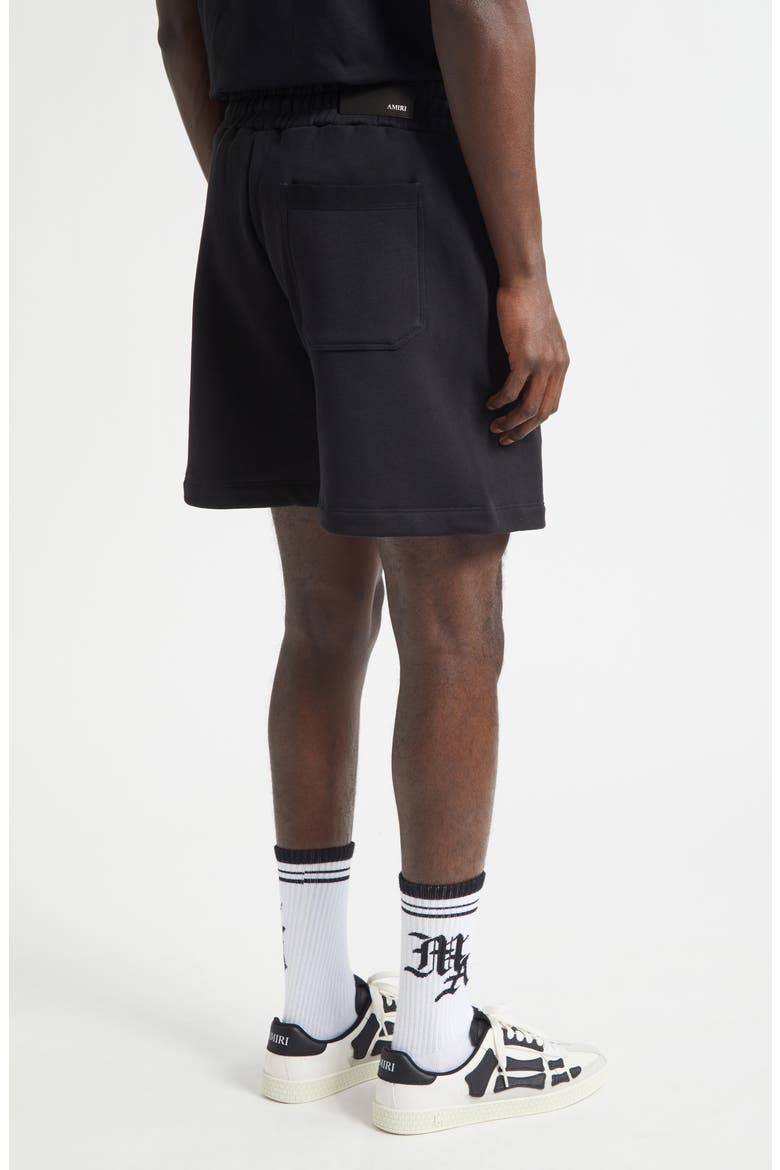 Core Logo Embroidered Sweat Shorts, Alternate, color, BLACK