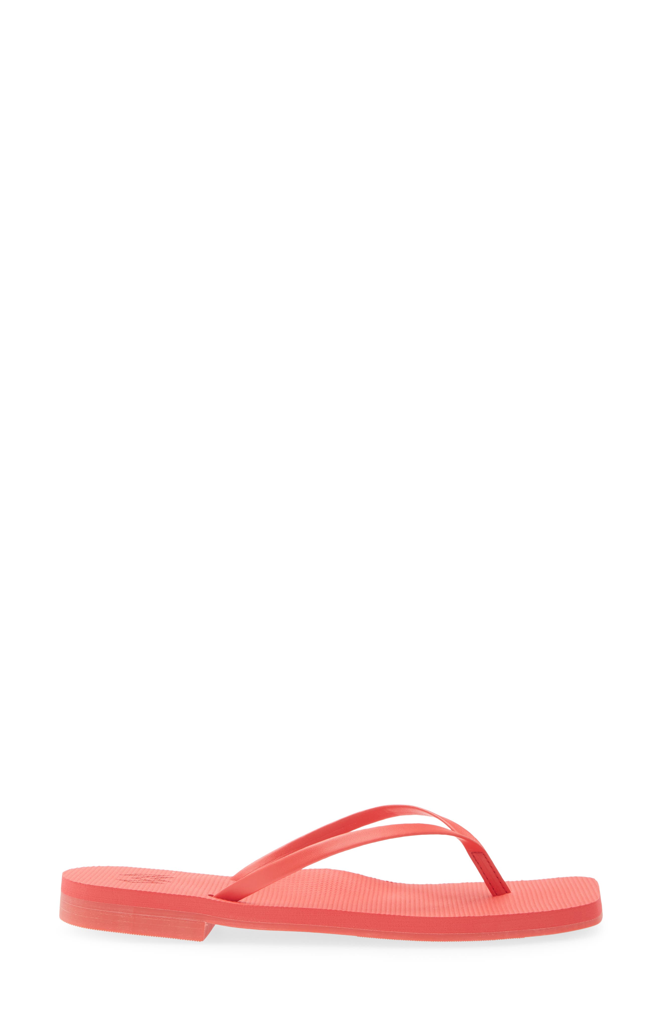 Lola Square Toe Flip-Flop, Alternate, color, ROUGE