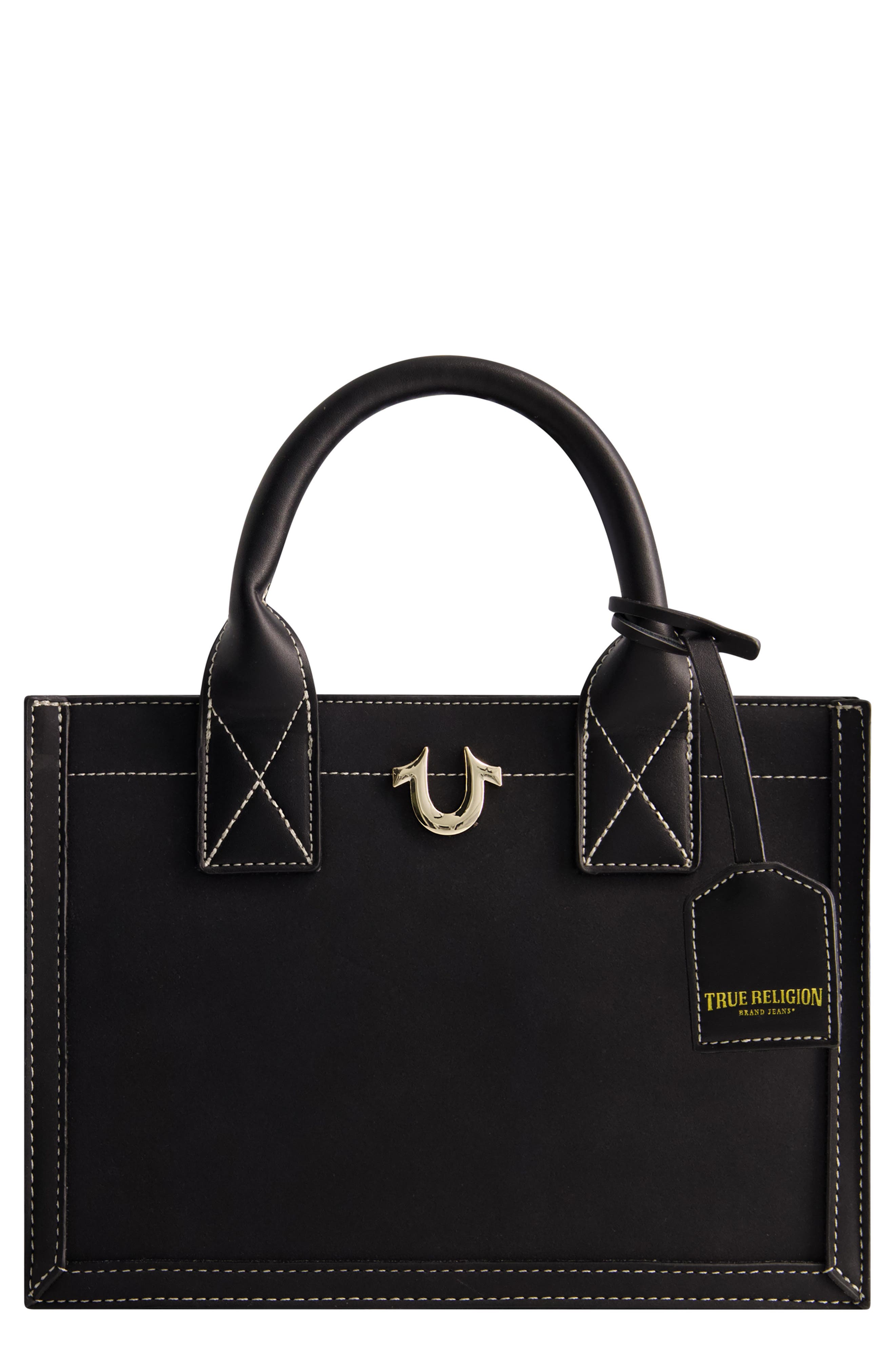 Modern Edge Suede Tote, Main, color, BLACK