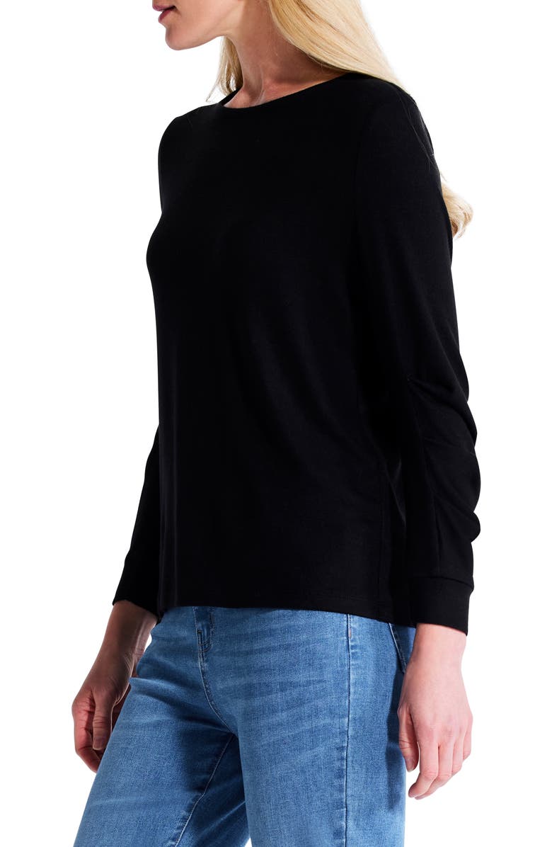 NZT by NIC+ZOE Sweet Dreams Ruched Sleeve Top, Alternate, color, 