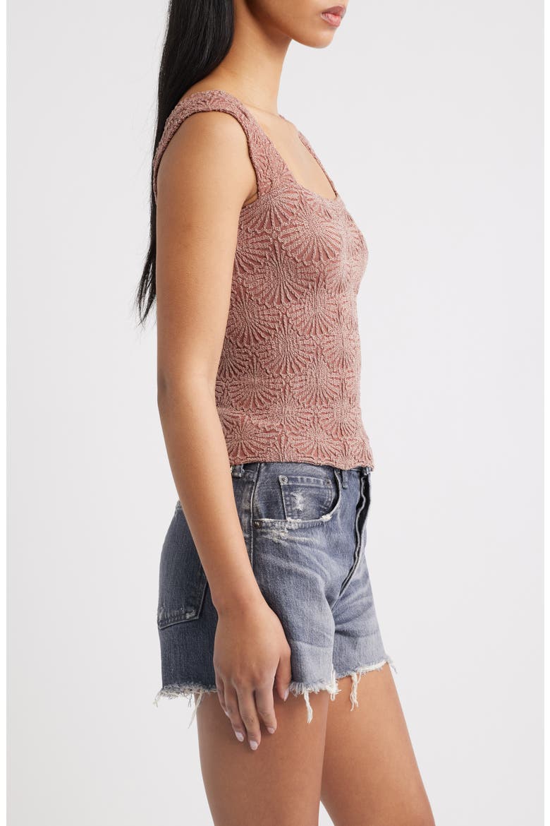 Love Letter Floral Knit Camisole, Alternate, color, CEDAR WOOD