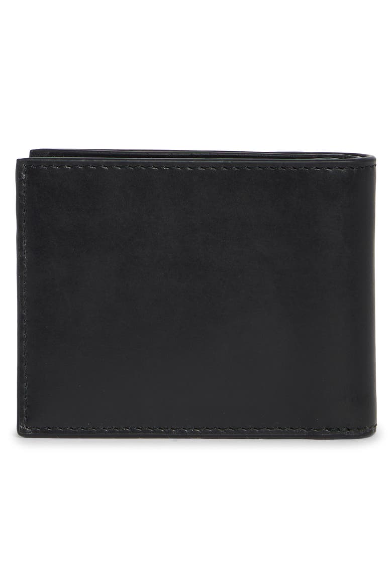 Double Stitch Bifold Wallet, Alternate, color, BLACK