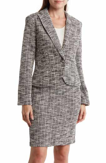 Amanda & Chelsea Bouclé Knit One Button Blazer