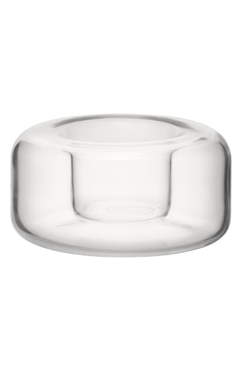 Happy Glass Votive Holder