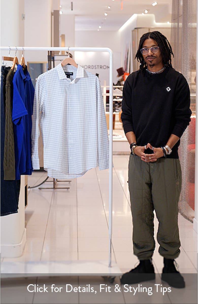 Leeward Trim Fit Check Performance Button-Up Shirt, sales video thumbnail