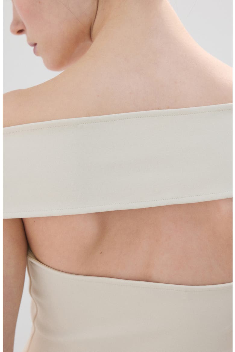 Off the Shoulder Fitted Top, Alternate, color, IVORY