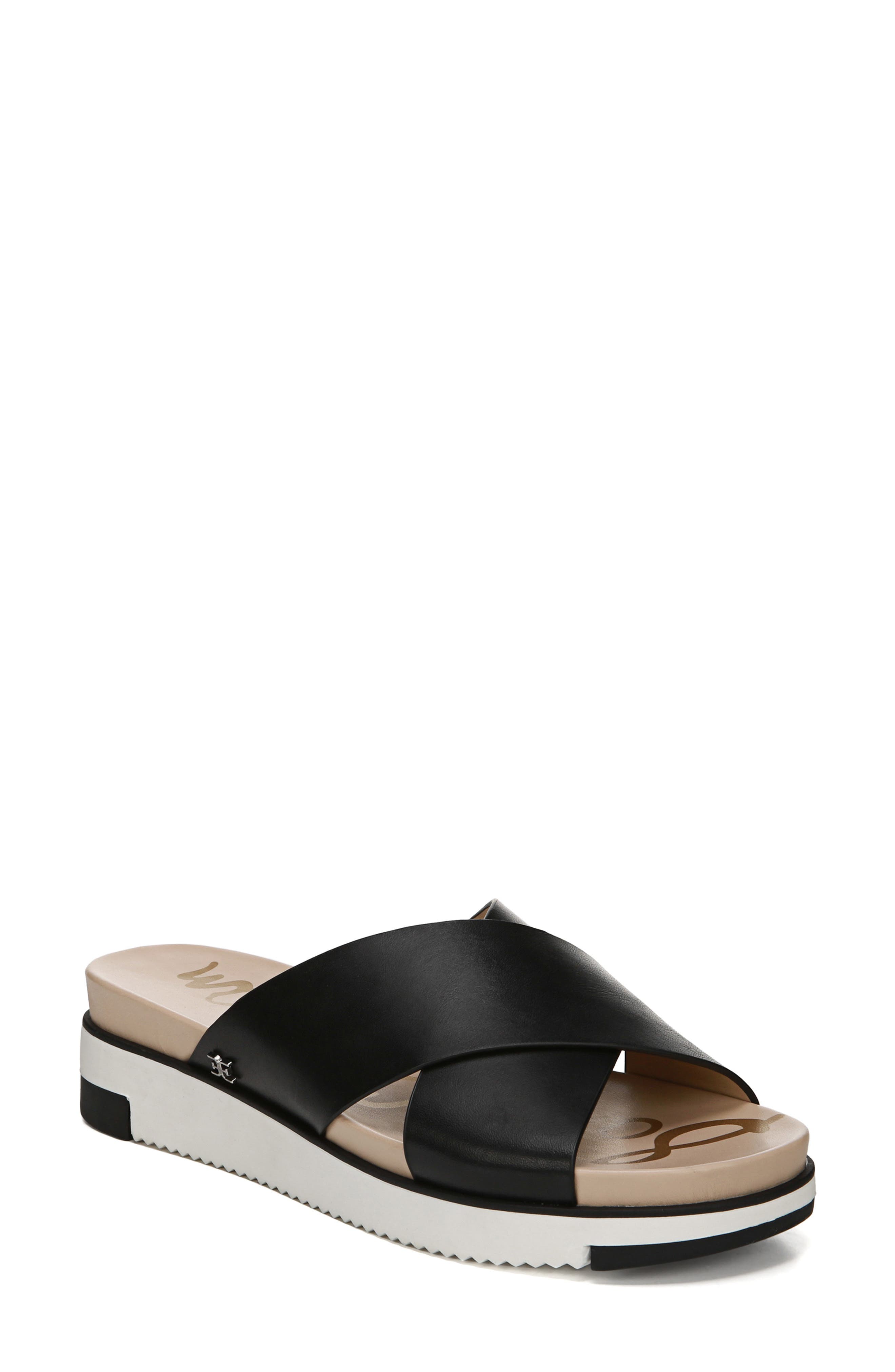 Audrea Slide Sandal, Main, color, BLACK