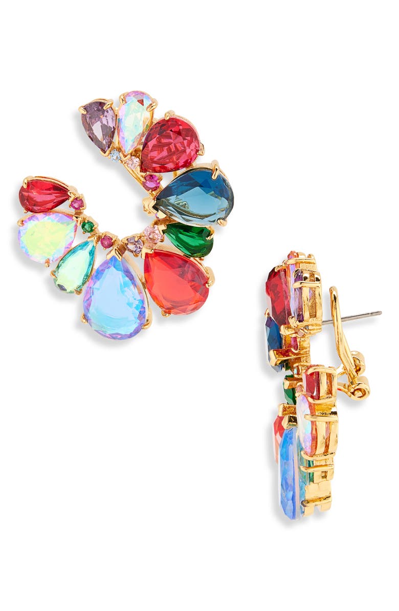 Kate Spade New York fan hoop earrings, Main, color, 