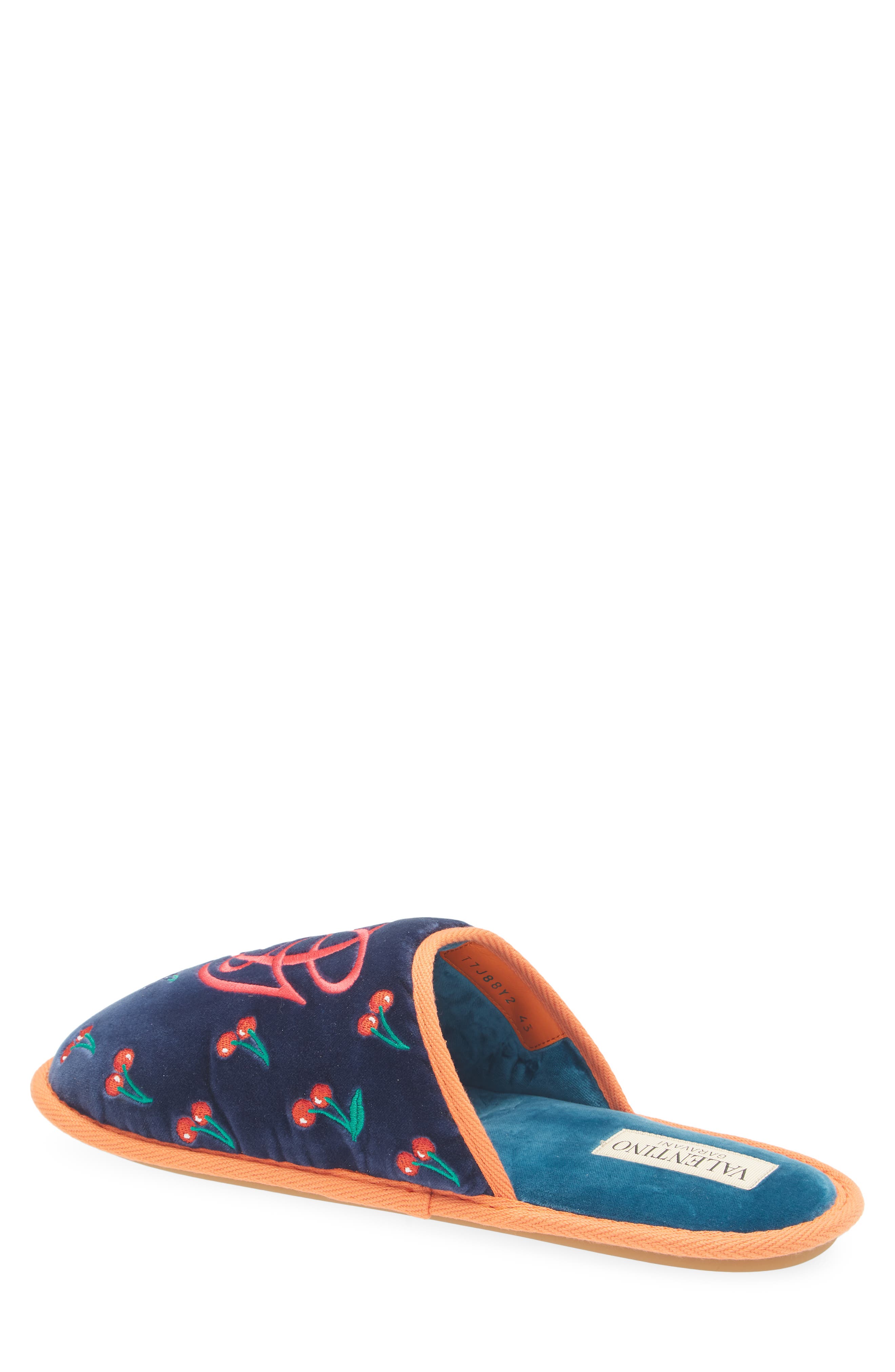 Valentino Garavani Monogram Scuff Slipper, Alternate, color, Indigo Multi