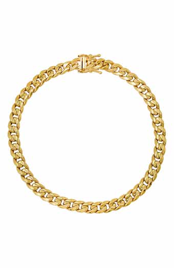 Queen Jewels 14K Gold Miami Cuban Link Bracelet