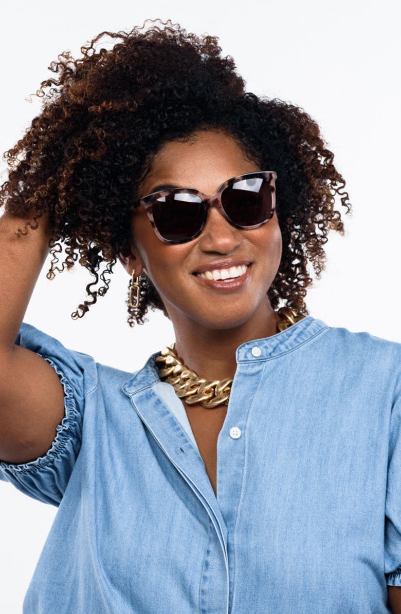 Mohala Eyewear Keana 54mm Medium Nose Bridge Medium Width Polarized Square Sunglasses, Alternate, color, 