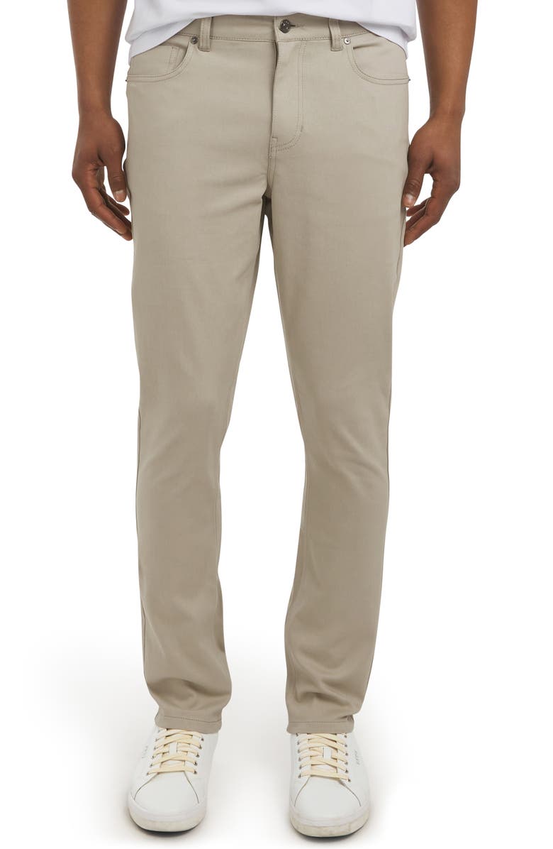 DKNY Powerstretch Slim Leg Pants, Main, color, Dune