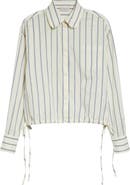 Moncler Stripe Cotton & Silk Snap-Up Shirt