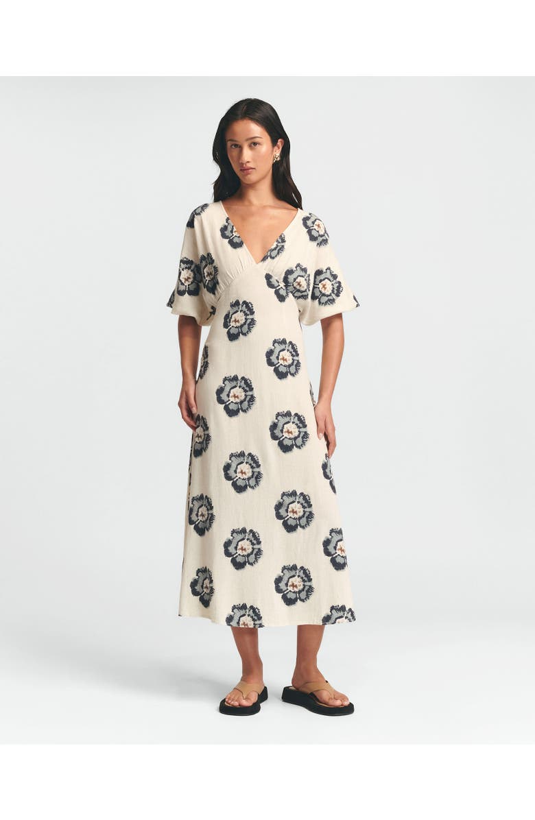ST MRLO Palm Midi Dress, Alternate, color, 
