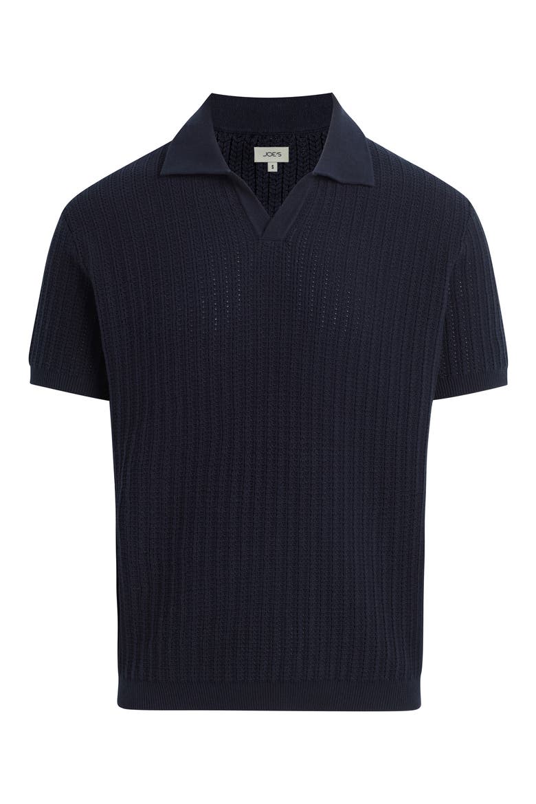 Textured Johnny Collar Polo, Alternate, color, TRUE NAVY