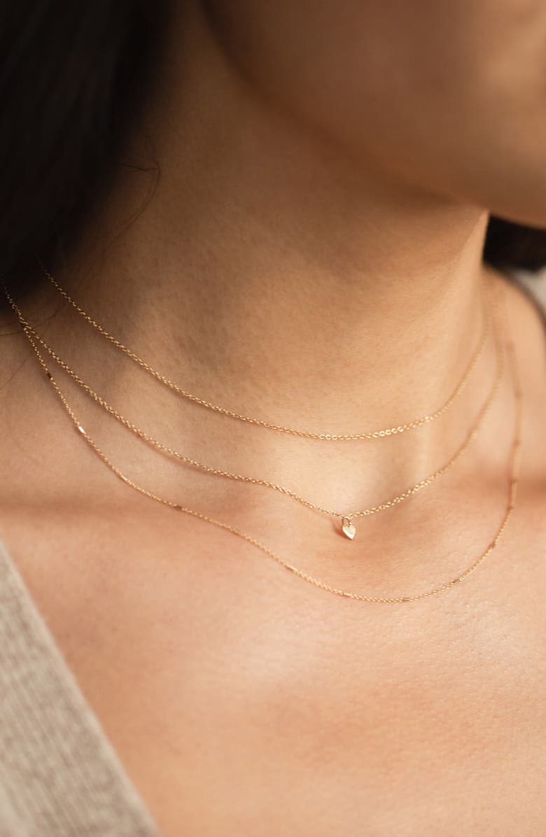 Zoë Chicco 14k Gold Cable & Bar Chain Necklace, Alternate, color, 