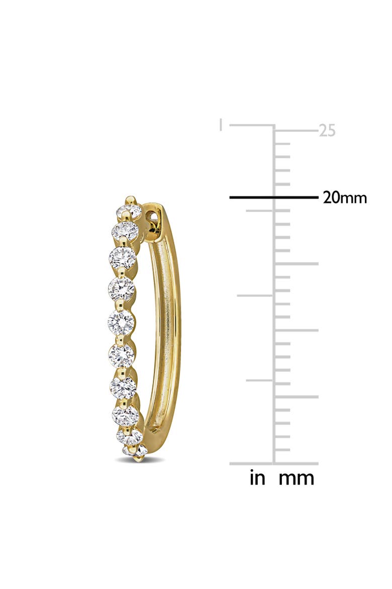 Lab-Grown Diamond Hoop Earrings, Alternate, color, Yellow Plated Sterling Silver