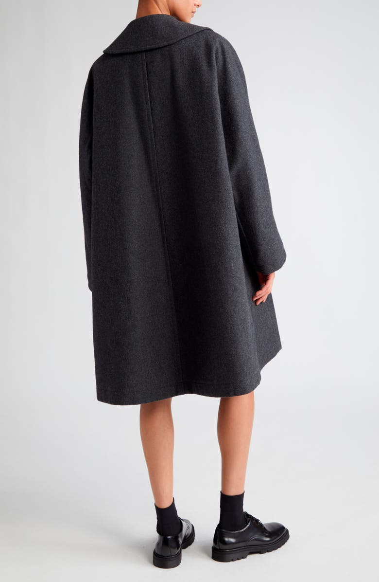 Comme des Garçons Comme des Garçons Double Breasted Melton Wool Coat, Alternate, color,