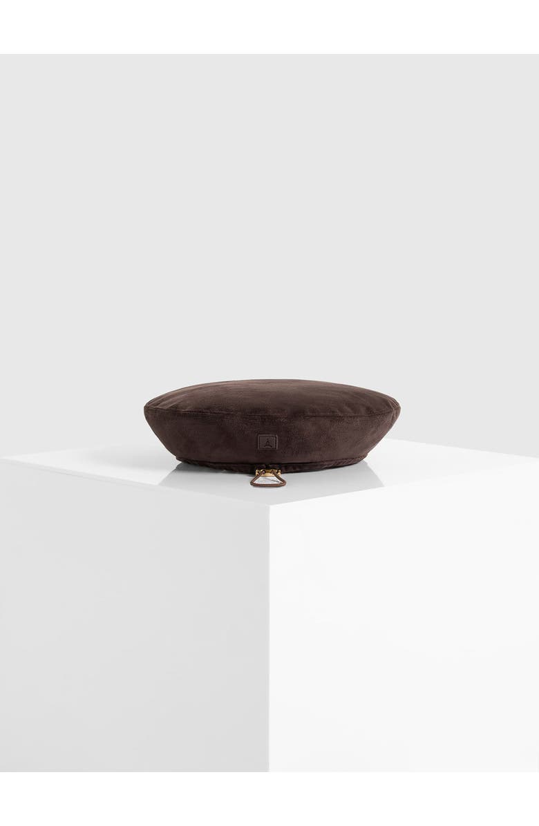 Manière De Voir Anya Suede Beret, Alternate, color, Brown