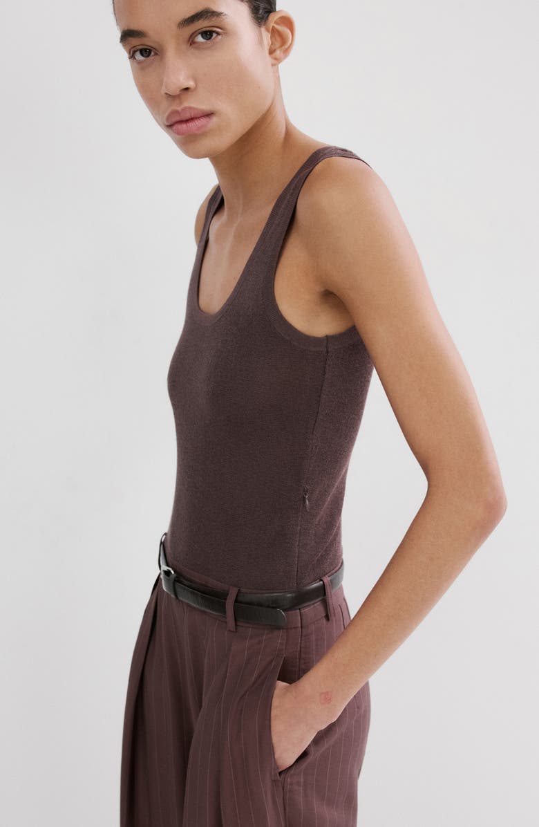 MANGO Mixed Media Jumpsuit, Alternate, color, 