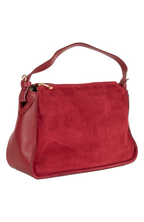 Persaman New York Talia Suede Shoulder Bag In Red