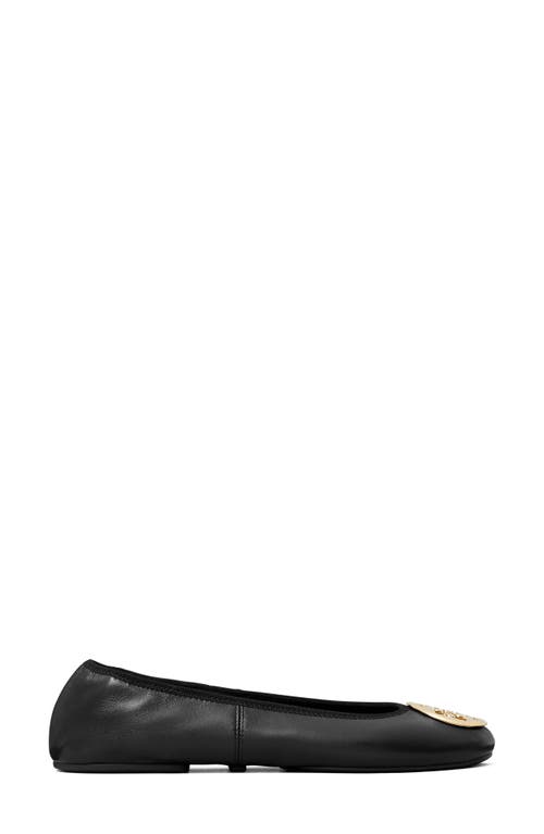 Tory Burch Reva Travel Ballet Flat In Black