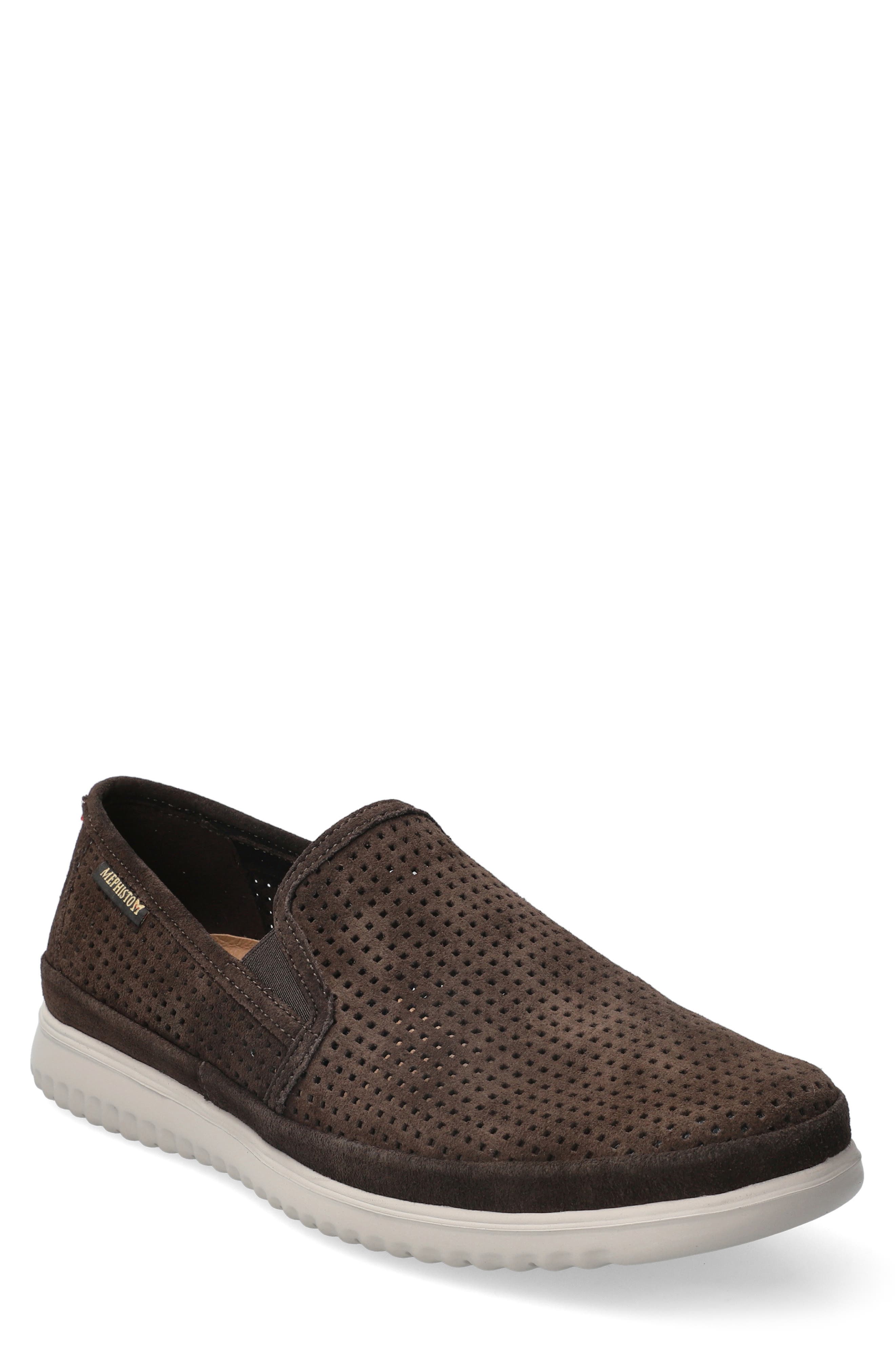 Tiago Perforated Loafer, Main, color, DARK BROWN