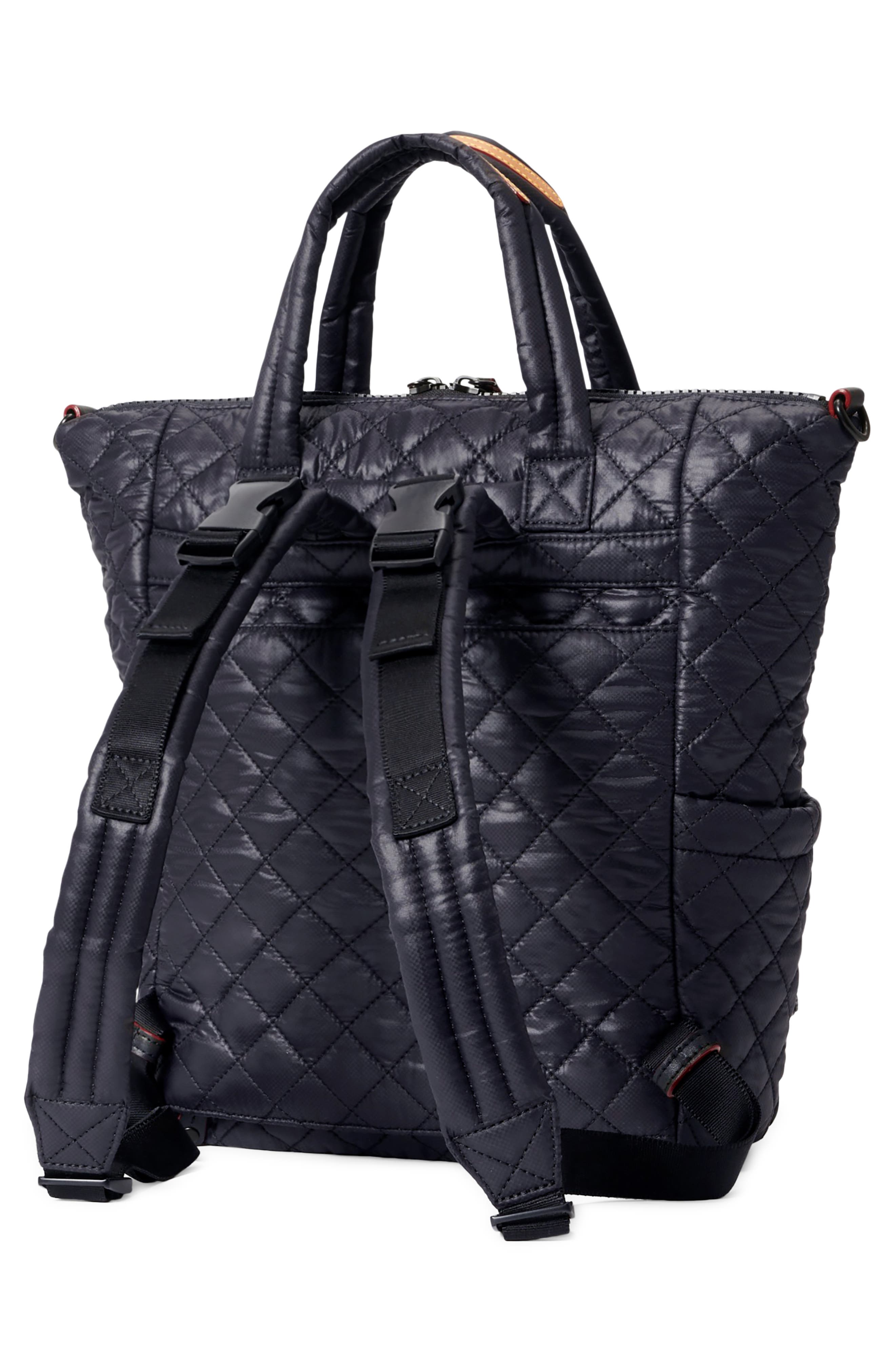 Small Metro Quilted Nylon Utility Backpack, Alternate, color, BLACK