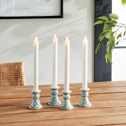 Napa Home & Garden Imperial Mini Taper Candle Holders Set Of 4 In Green