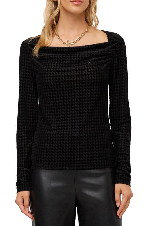 Payton Velvet Burnout Drape Top