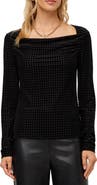 FIFTEEN TWENTY Payton Velvet Burnout Drape Top
