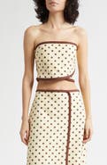 POSSE Bowie Strapless Linen Blend Crop Top