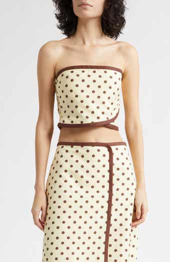 Bowie Strapless Linen Blend Crop Top