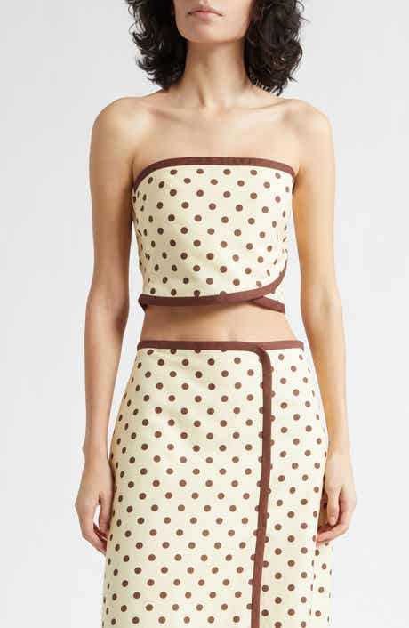 Bowie Strapless Linen Blend Crop Top