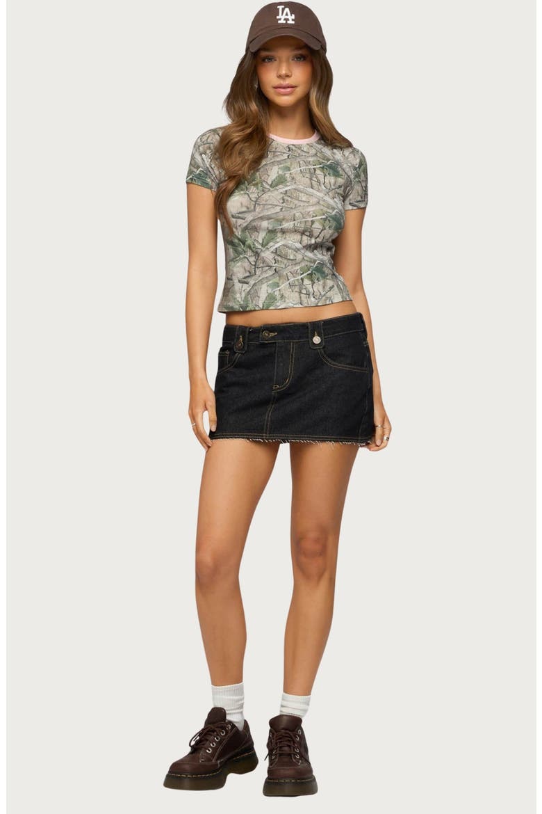 Alaia Contrast Camo T-Shirt, Alternate, color, OLIVE