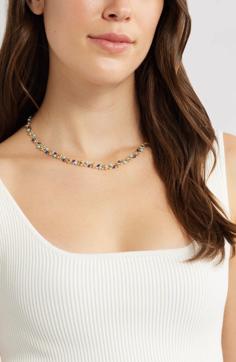 Nordstrom Beaded Chain Necklace, Alternate, color,