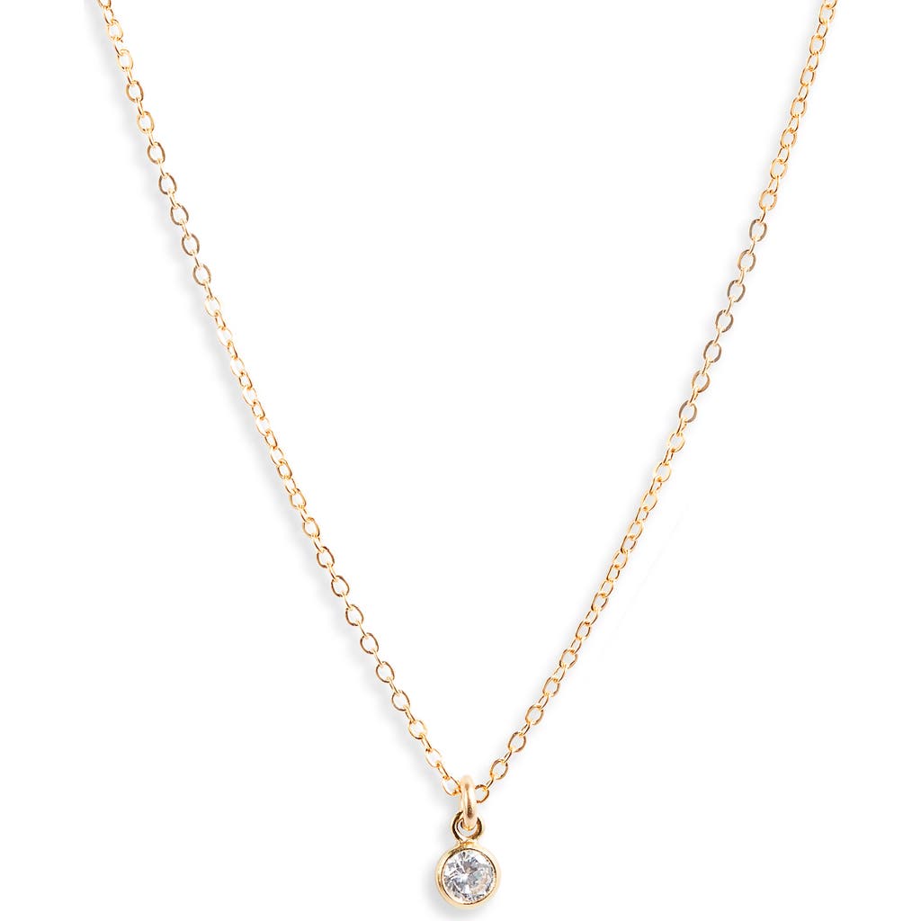 Set & Stones Birthstone Charm Pendant Necklace In Gold