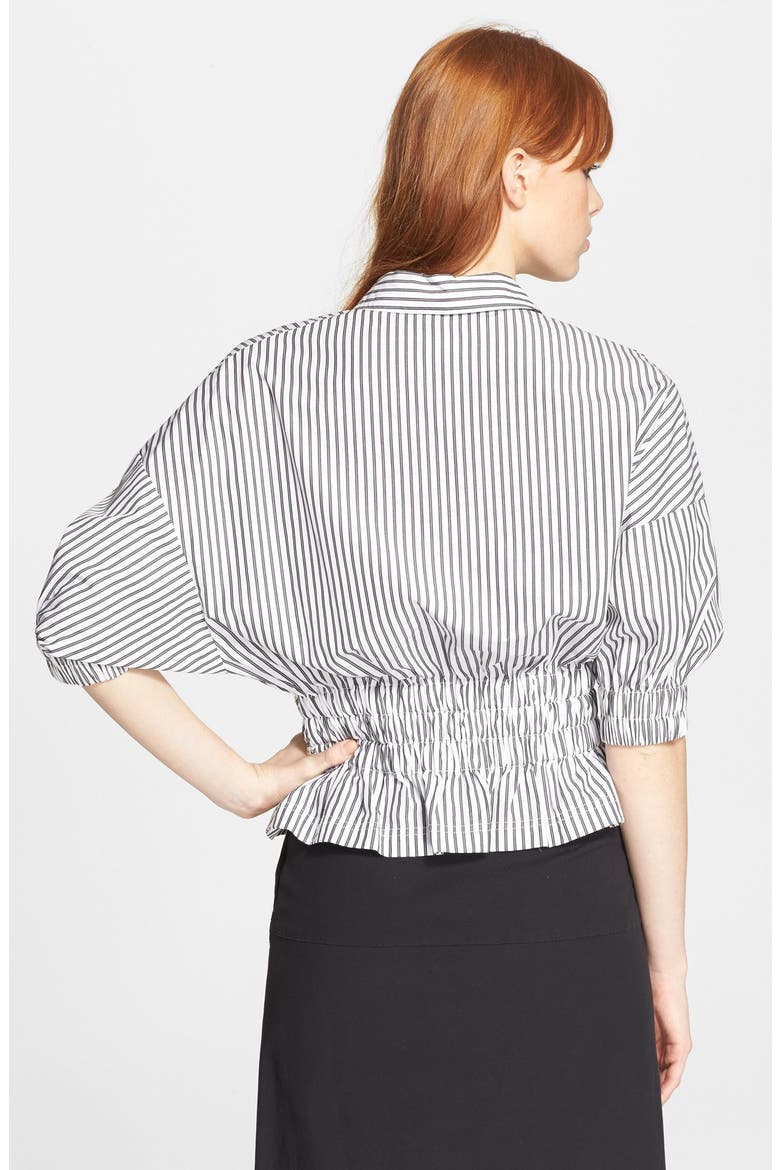 Stripe Crossover Top, Alternate, color, GUNMETAL MULTI