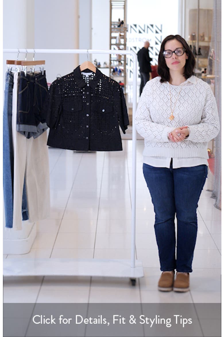 Spruce Cotton Eyelet Button-Up Shirt video