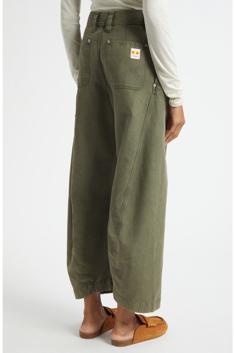 Twisted Seam Pleated Wide Leg Trousers, Alternate, color, 595 OLIVE