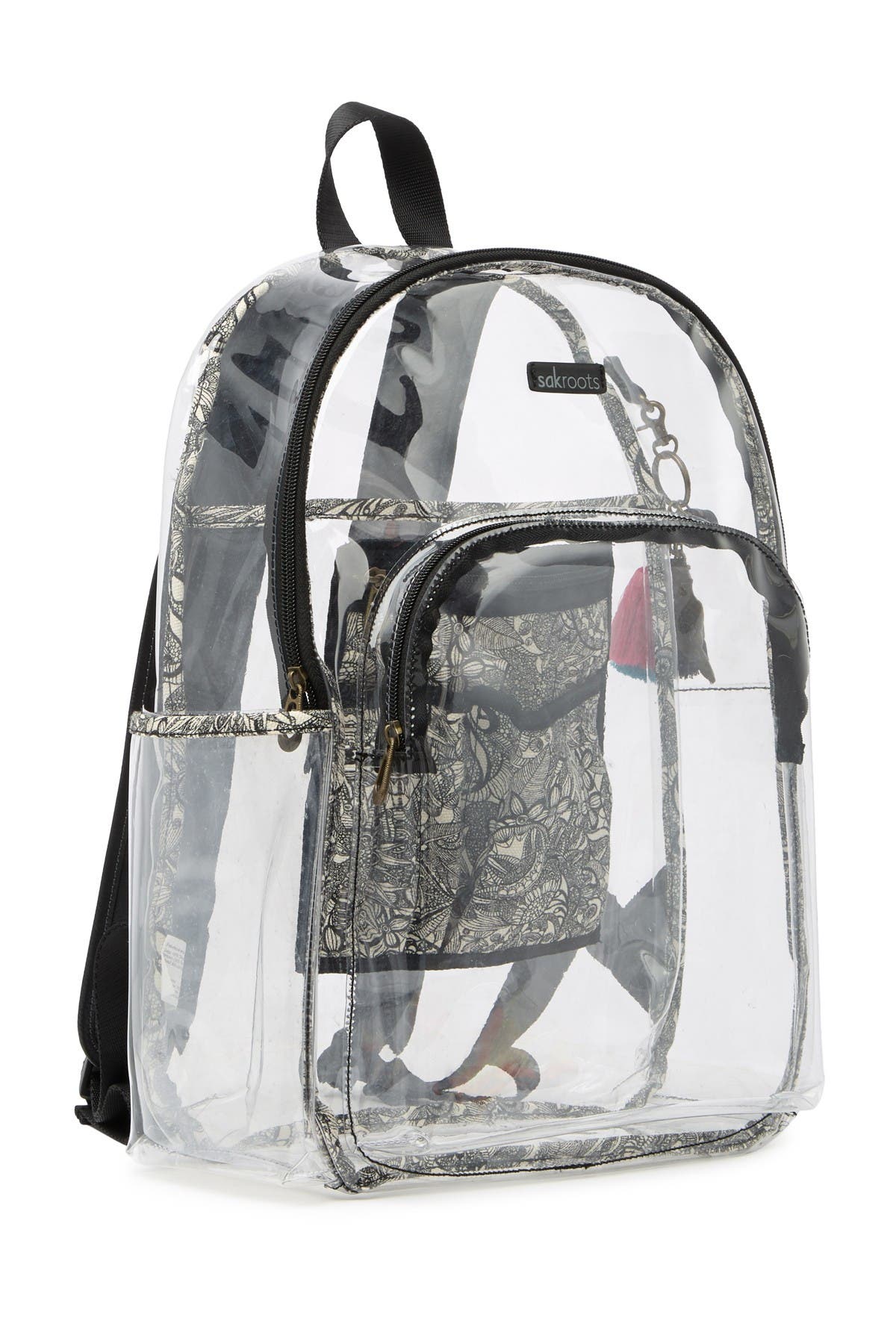 Sakroots Artist Circle Large Transparent Backpack, Alternate, color, 